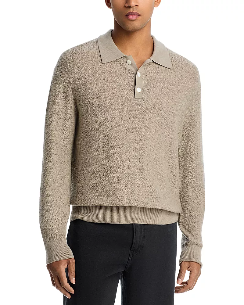 Frame Long Sleeve Polo Sweater
