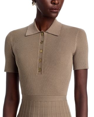 Fit & Flare Polo Midi Dress