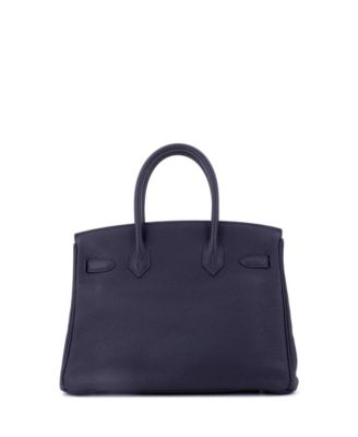 Birkin 30 Handbag Verso Togo with Palladium Hardware