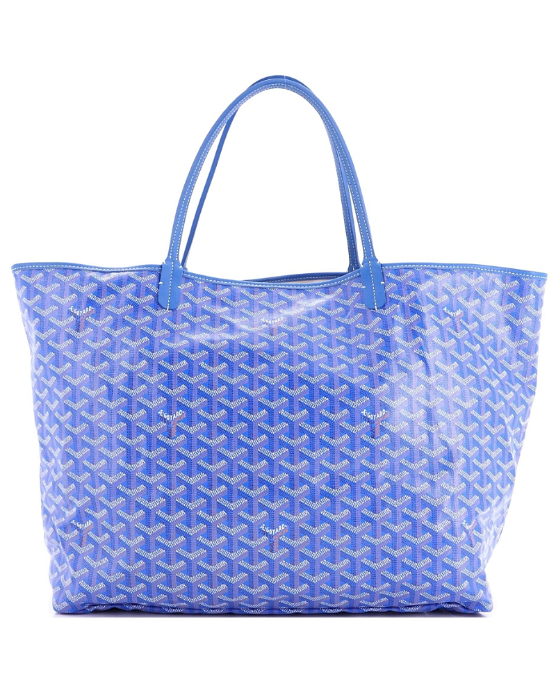 PRE-OWNED GOYARD Pre-owned Goyard Gm Saint Louis Tote Coated Canvas In Blue