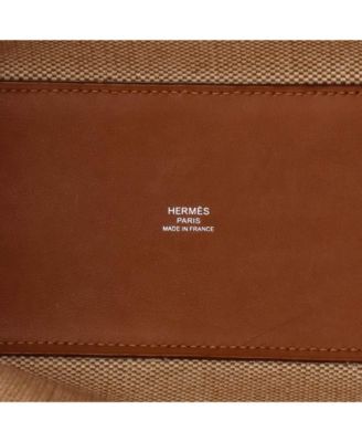 27 Cabas H en Biais Tote Canvas with Leather