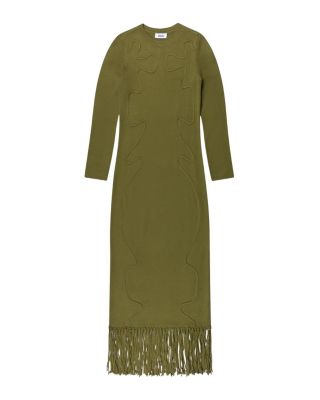 Applique Knit Maxi Dress
