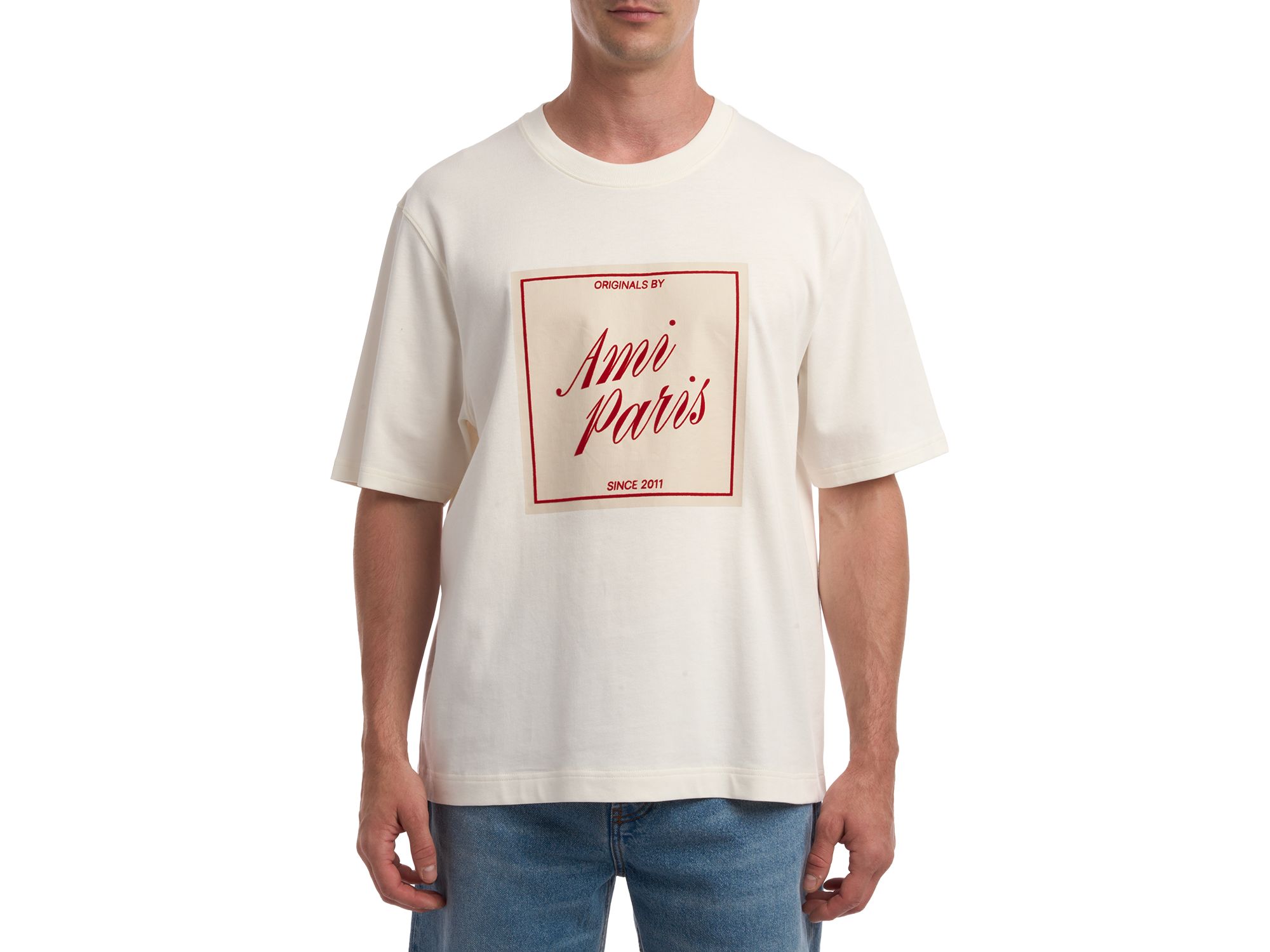 Boxy Fit Short Sleeve Tee With Signature Print - Image 1