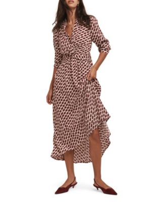 Women's Lip Print Shirt Dress