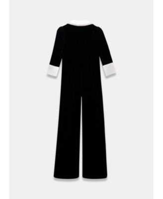 Women's Velvet Embellished Jumpsuit