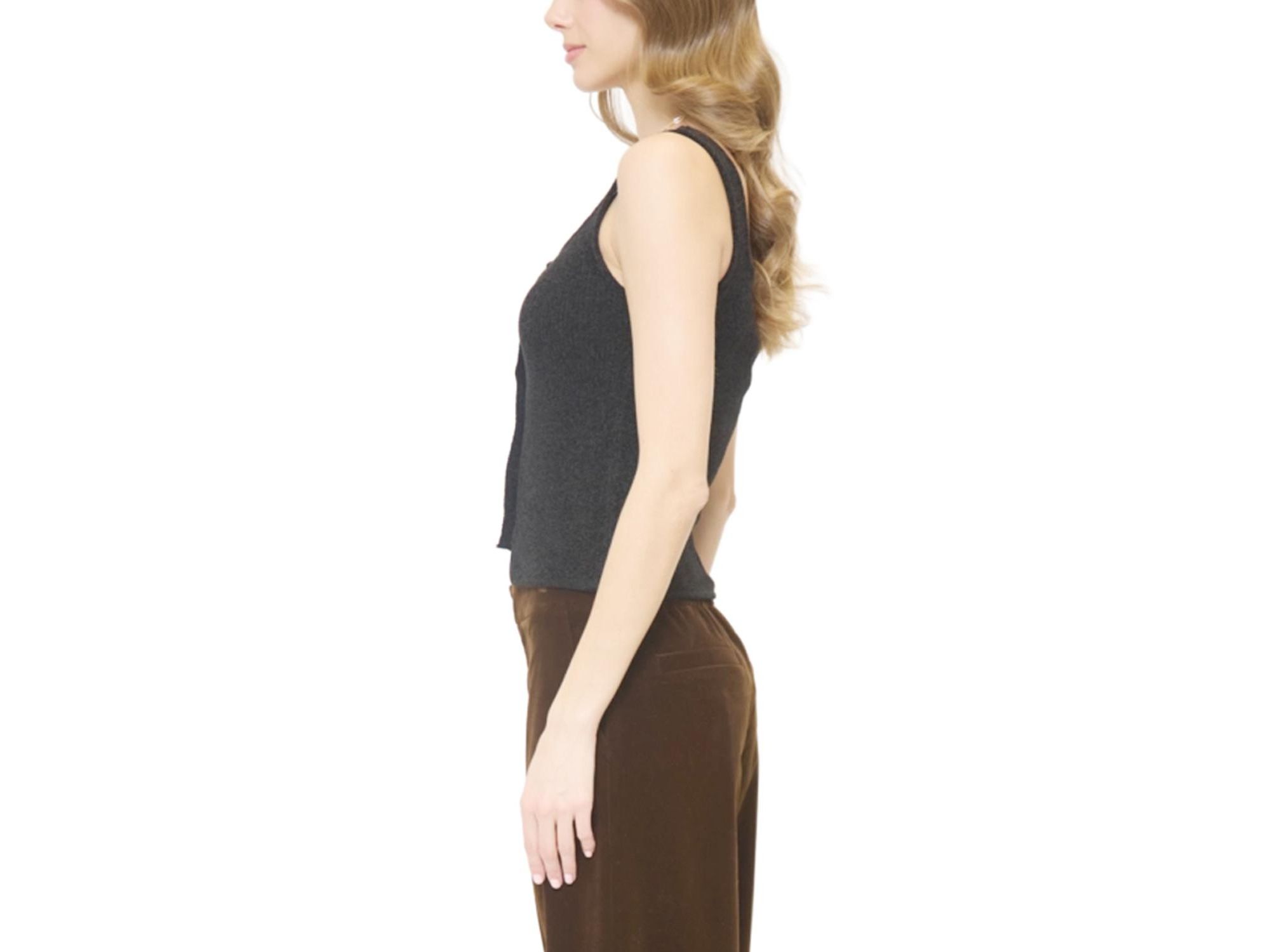 Women's Ember Chenille Button Up Tank — Image 3