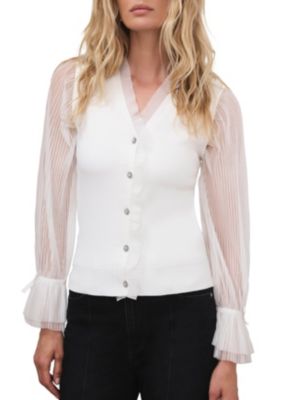 Women's Sheer Sleeve Cardigan