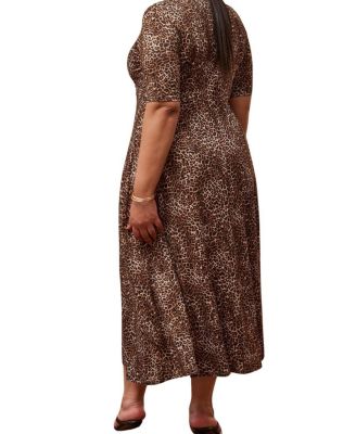 Leopard Print Wrap Dress