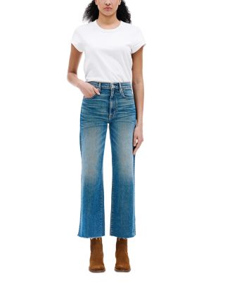 Grace High Rise Cropped Wide Jeans in Bluebird