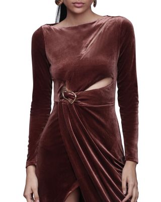 Asymmetric Draped Maxi Dress