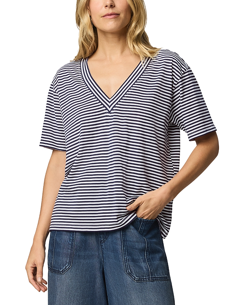 Splendid Kacey Striped V Neck Tee