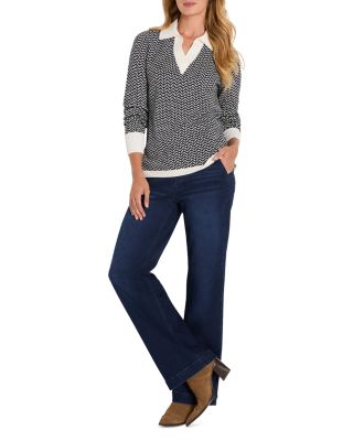 Two Tone Jacquard Sweater