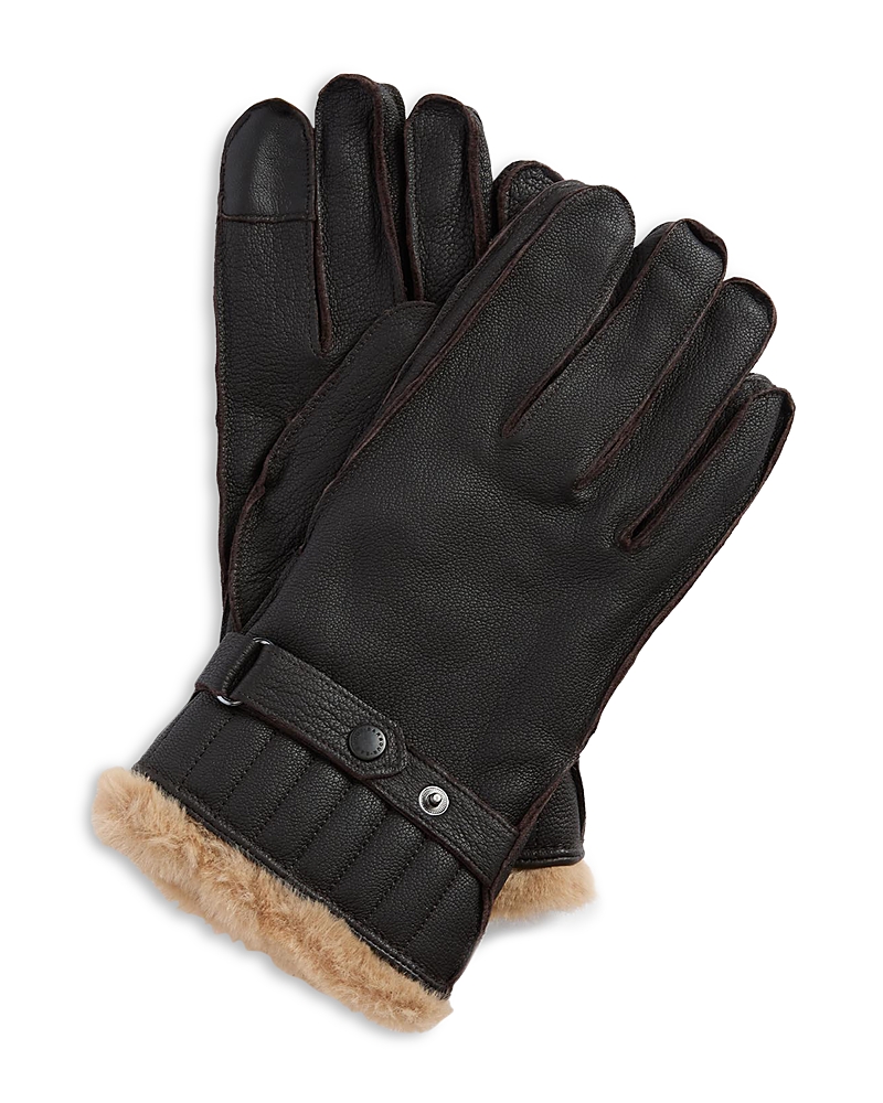 Barbour Leather Utility Gloves In Black