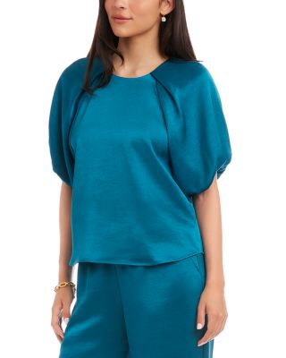 Puff Sleeved Satin Top