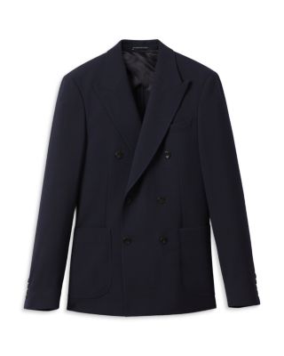 Double Breasted Wool Blend Blazer