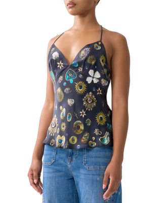 Silk Chain Detail Top