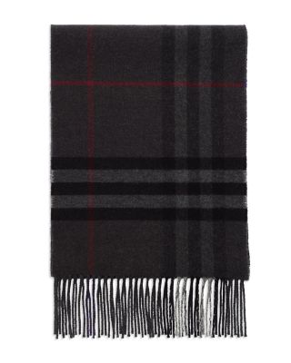 Contrast Check Cashmere Scarf