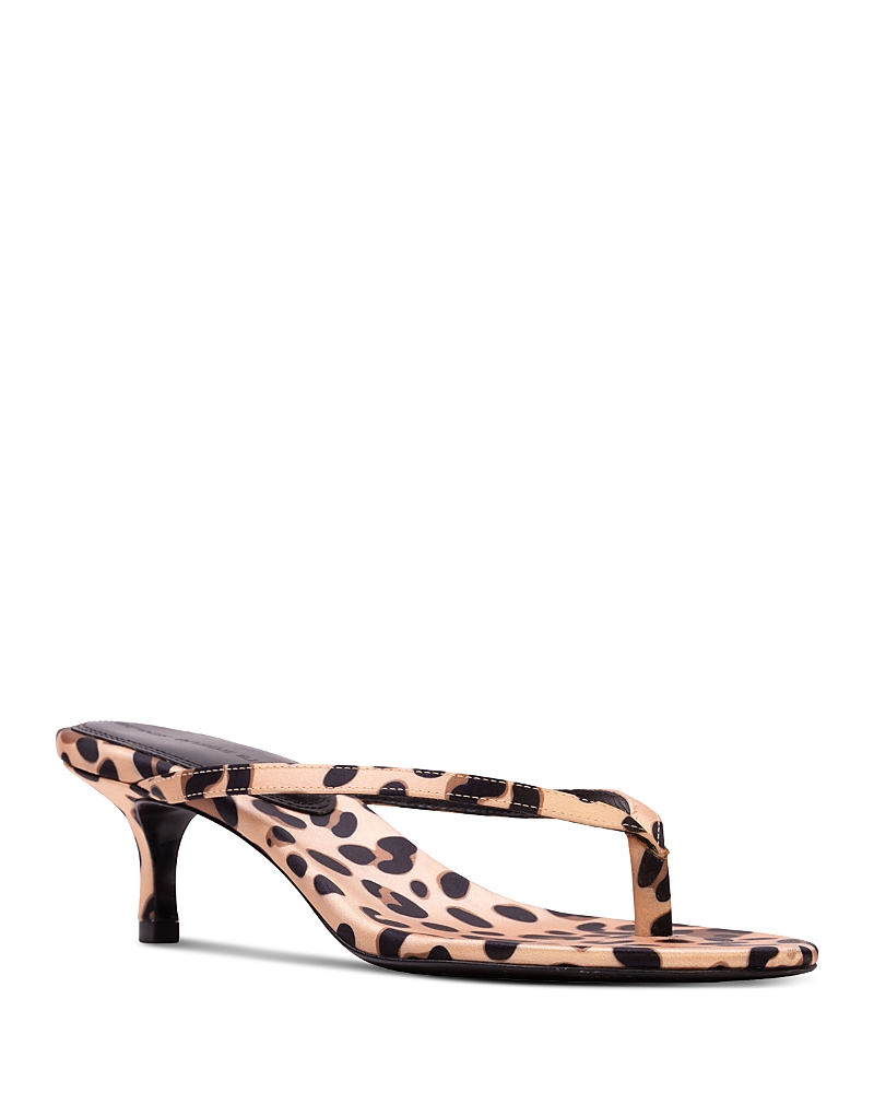 Black Suede Studio Tash Satin Sandals In Animal Print