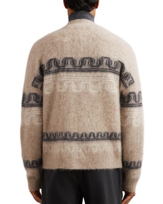 Fair Isle Detail Cardigan Sweater