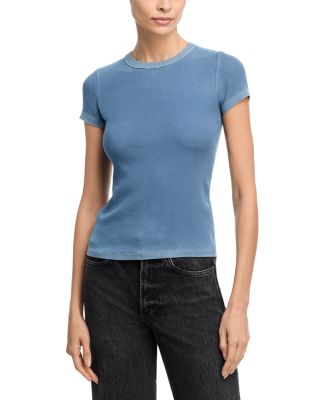 Cotton Citizen Verona Ribbed Tee In Blue