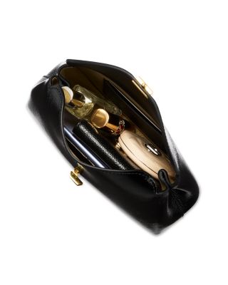 Mini T-Lock Glossy Leather Naplack Clutch 