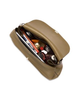 T-Lock Leather Satchel