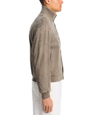Rib Collar Suede Jacket