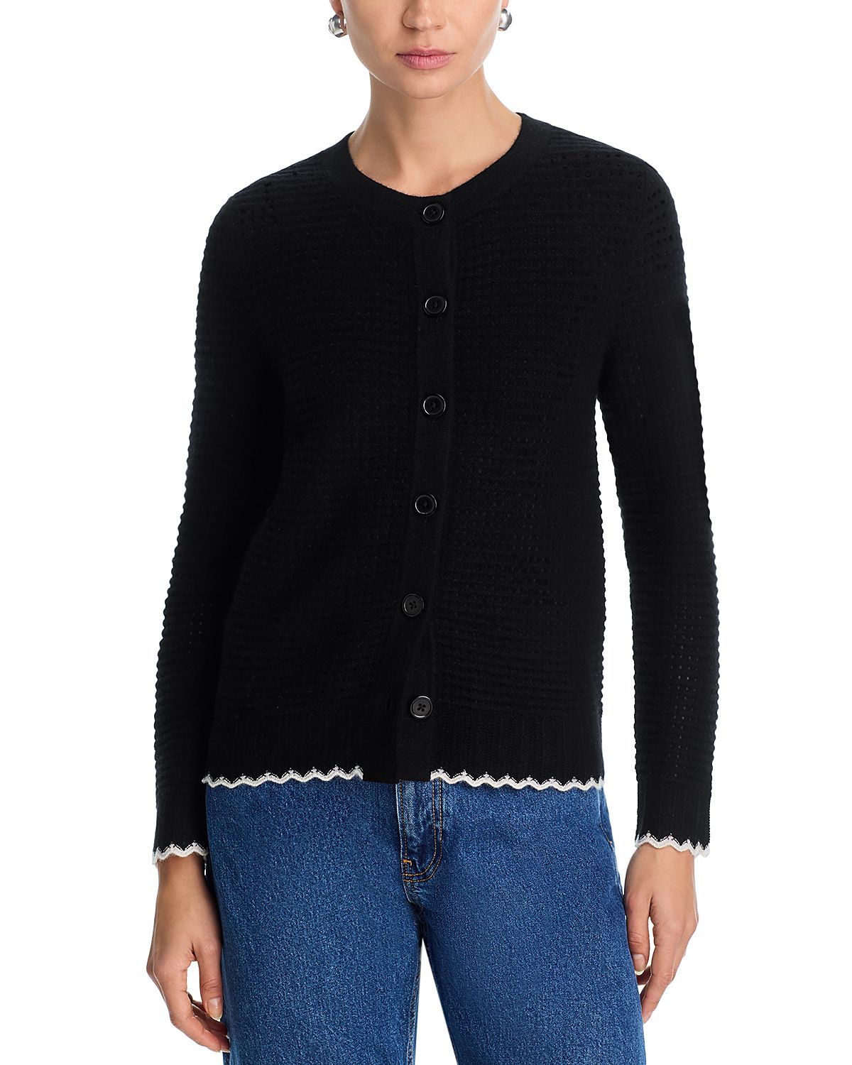 C by Bloomingdale's Cashmere 100% Cashmere Crewneck Cardigan Sweater - Exclusive