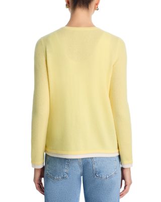 100% Cashmere Crewneck Cardigan Sweater - Exclusive