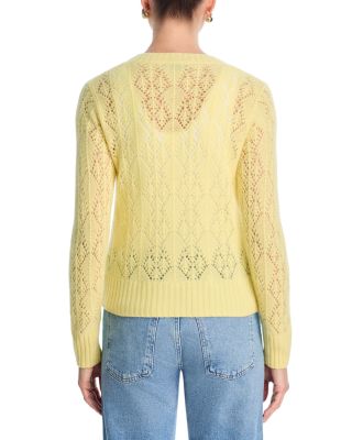 100% Cashmere Crewneck Cardigan Sweater - Exclusive