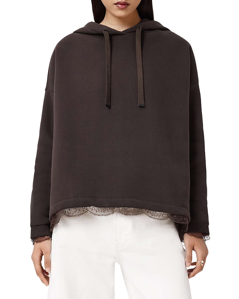 Allsaints Nia Lace Trim Hoodie