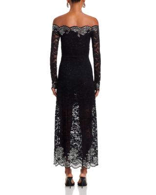 Embellished Lace Maxi Dress