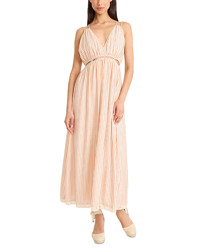 The Good Journey Cutout Midi Dress In Neutral