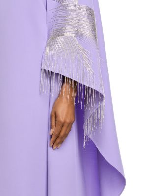 Long Sleeve Cape Gown