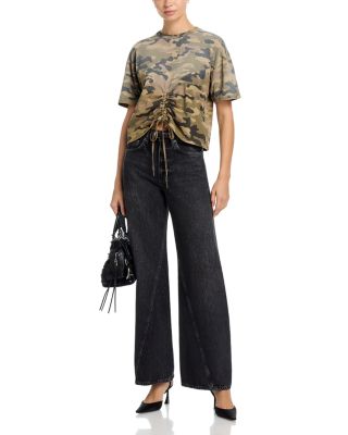 Camo Ruched Everyday Short Sleeve Tee