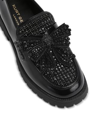 Women&#39;s Bow Crystal Loafers