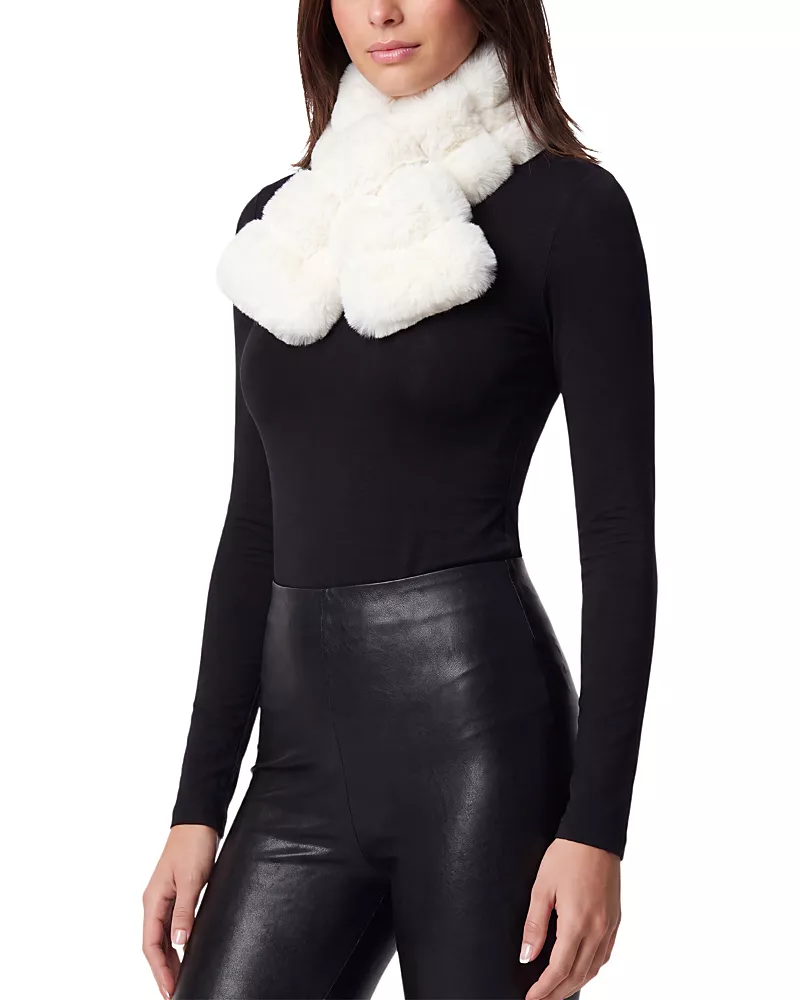 Lyla Grant Faux Fur Chinchilla Pull-Through Scarf