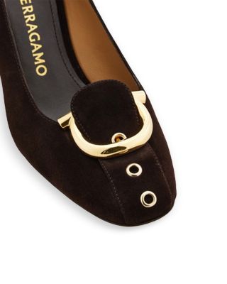 Women's Leather 70 Buckle Pumps