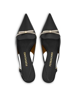 Women's Micro Bow Slingback Pumps