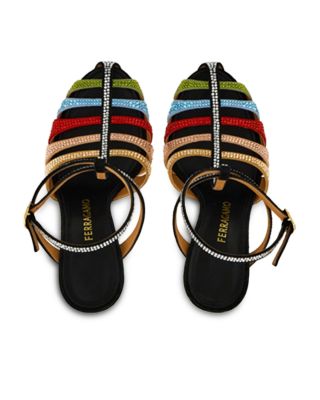 Women's Crystal Cage Stiletto Sandals