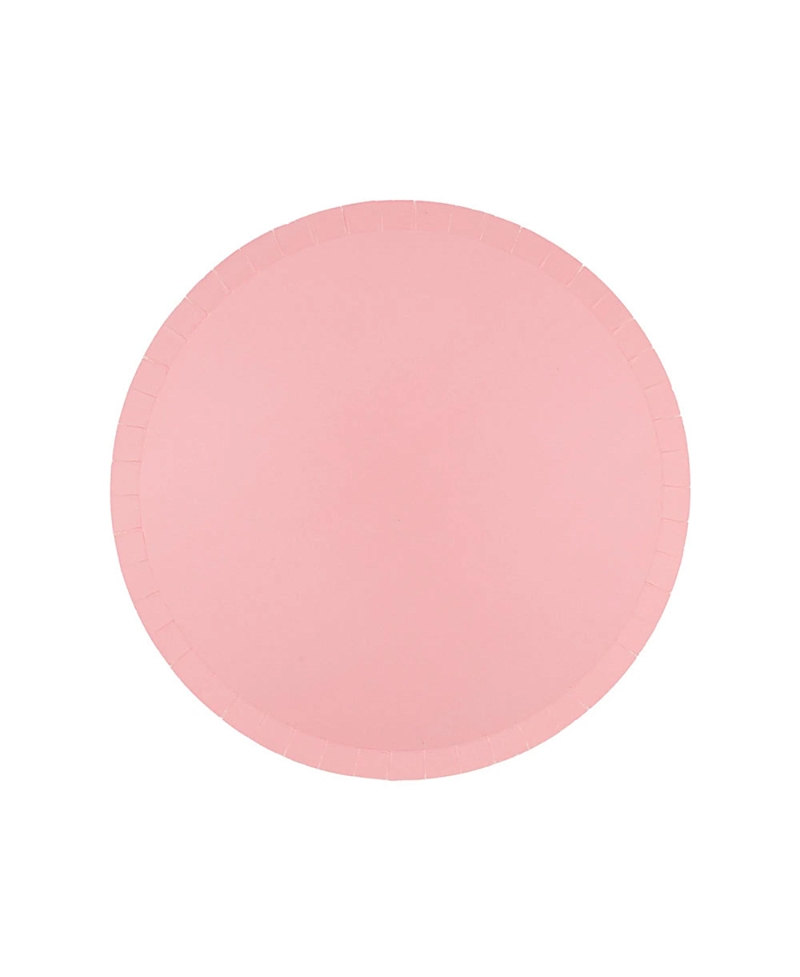 Jollity & Co Solid Shade Colors, Paper Party Dessert Plates, Set Of 8 In Pink