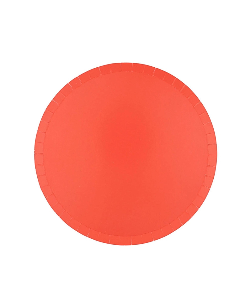 Jollity & Co Solid Shade Colors, Paper Party Dessert Plates, Set Of 8 In Red