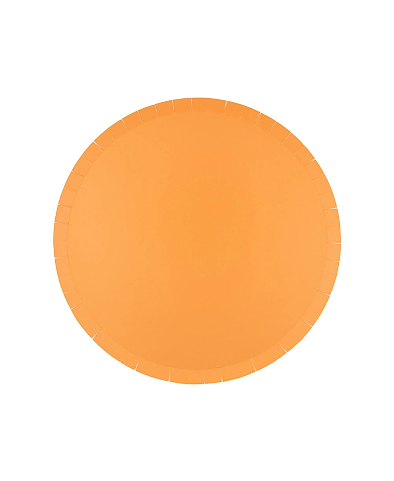 Jollity & Co Solid Shade Colors, Paper Party Dessert Plates, Set Of 8 In Orange