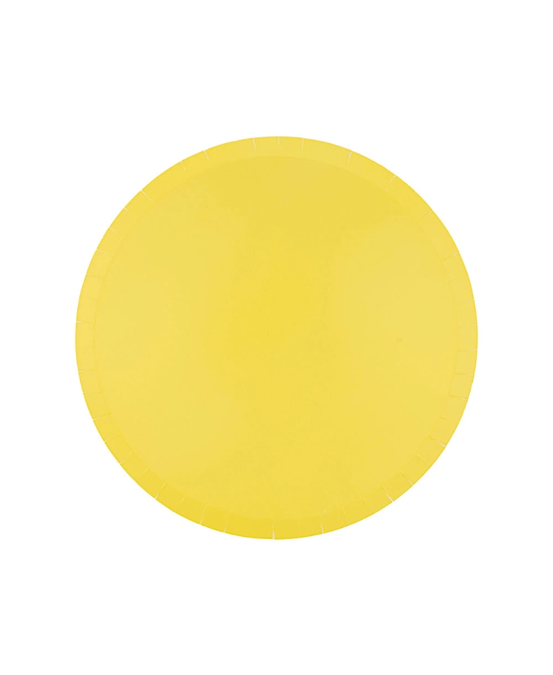 Jollity & Co Solid Shade Colors, Paper Party Dessert Plates, Set Of 8 In Yellow