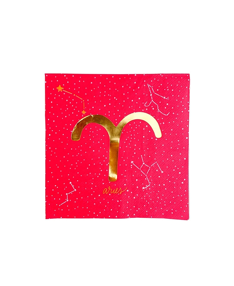 Jollity & Co. Zodiac Themed Paper Party Large Napkins, Set of 16