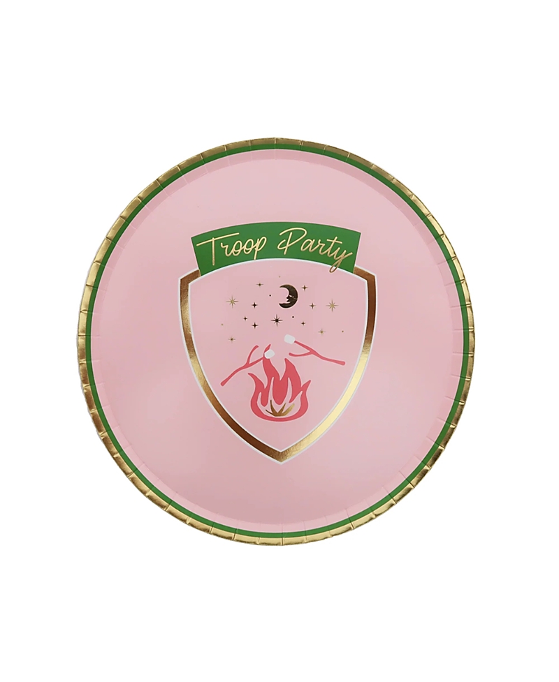 Jollity & Co. Camp Bachelorette Troop Party Paper Dessert Plates, Set of 8