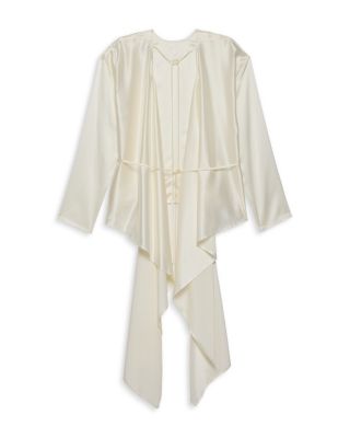 Silk Draped Scarf Top