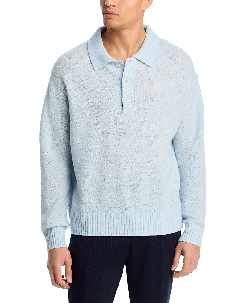 Boss Hadone Relaxed Fit Wool Polo Sweater