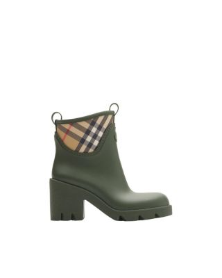 Women&#39;s Rubber Marsh Stamp Heeled Low Boots