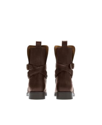  Check Leather Ledger Jodphur Boots